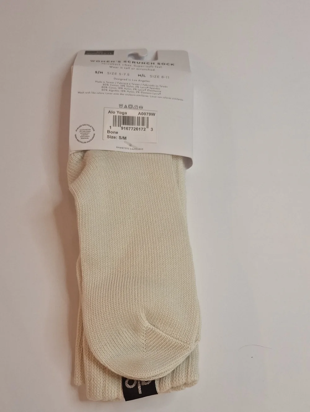 NWT Alo Womens Scrunch  Socks